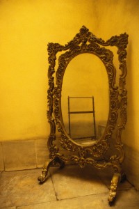 Orate Mirror in the Corner of a Room